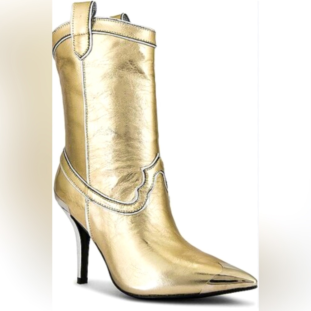 Jeffrey Campbell Gold El Paso Boots